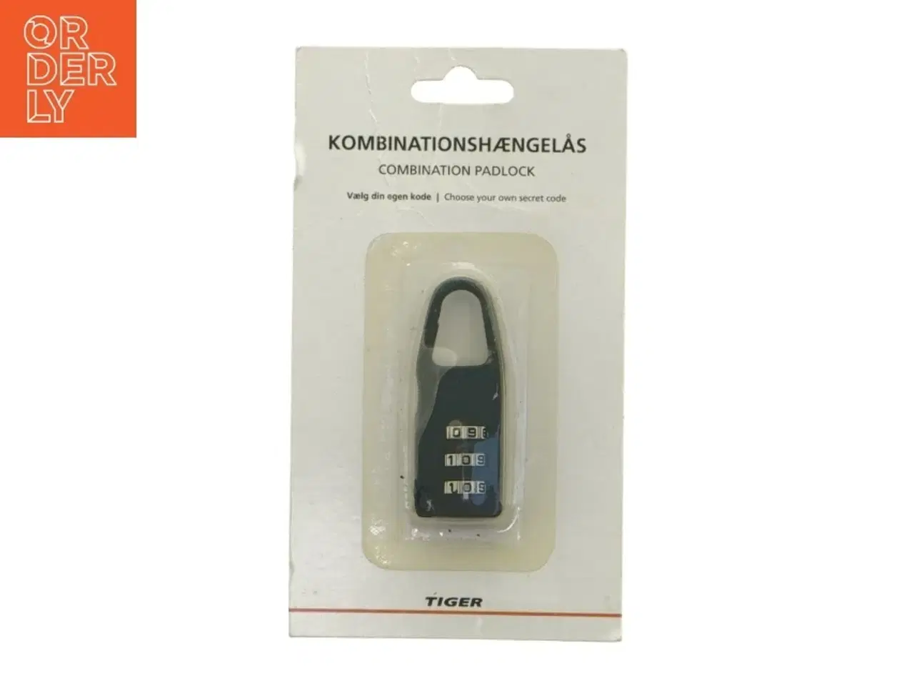 Billede 1 - Kombinationshængelås fra Tiger (str. 6 cm)