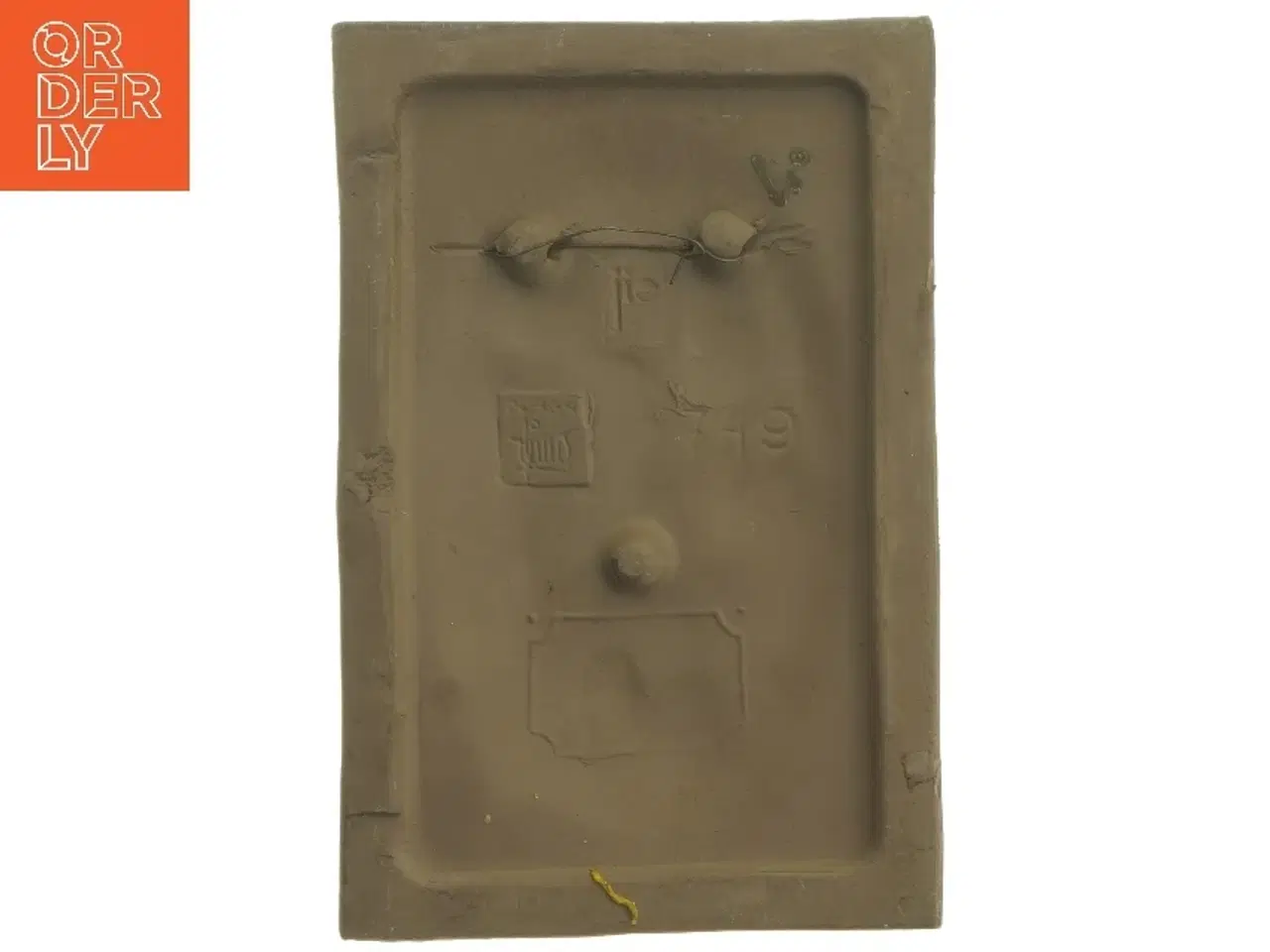 Billede 3 - Keramisk vægplakette med blomster fra Jie (str. 21,5x14 cm)