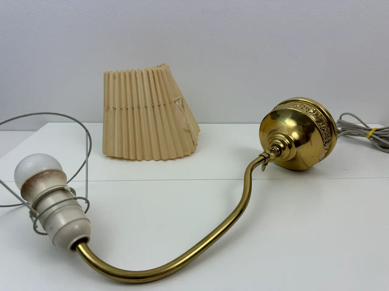 Billede 6 - Vintage messing bordlampe