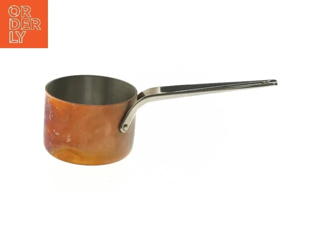 Billede 1 - Kobberkasserolle med langt håndtag fra Georg Jensen (str. Ø 9 cm)