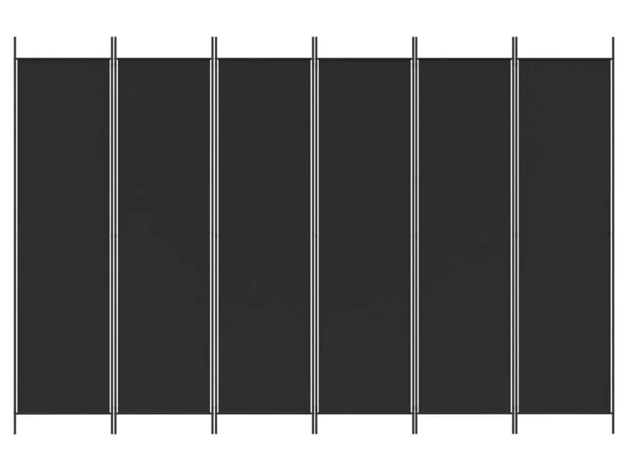 Billede 3 - 6-panels rumdeler 300x200 cm stof sort