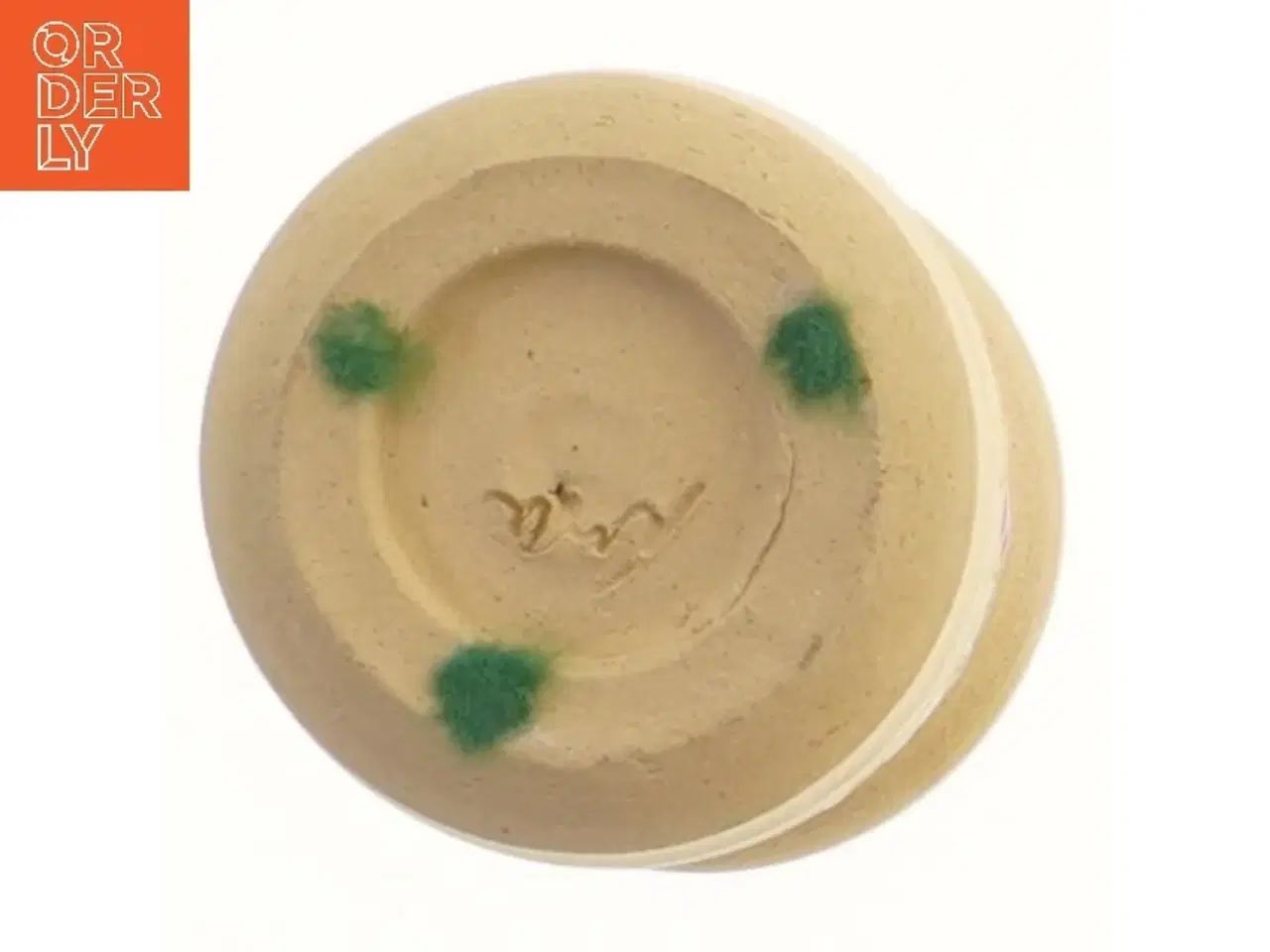 Billede 2 - Dekorativ krukke med bærmotiv (str. Ø 8 cm længde 9,5 cm)