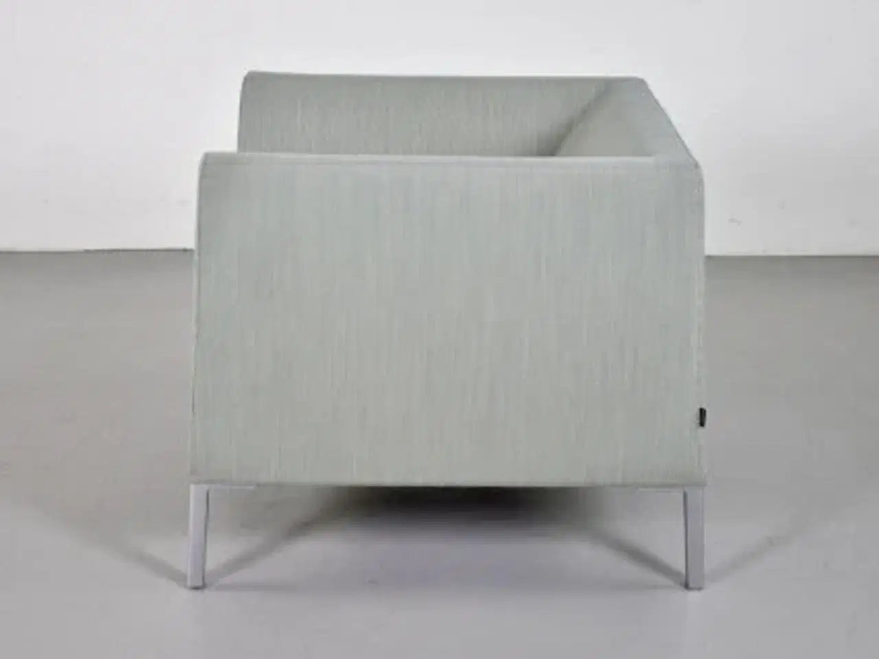 Billede 2 - Paustian loungestol med grå/grønt polster og grå metalben