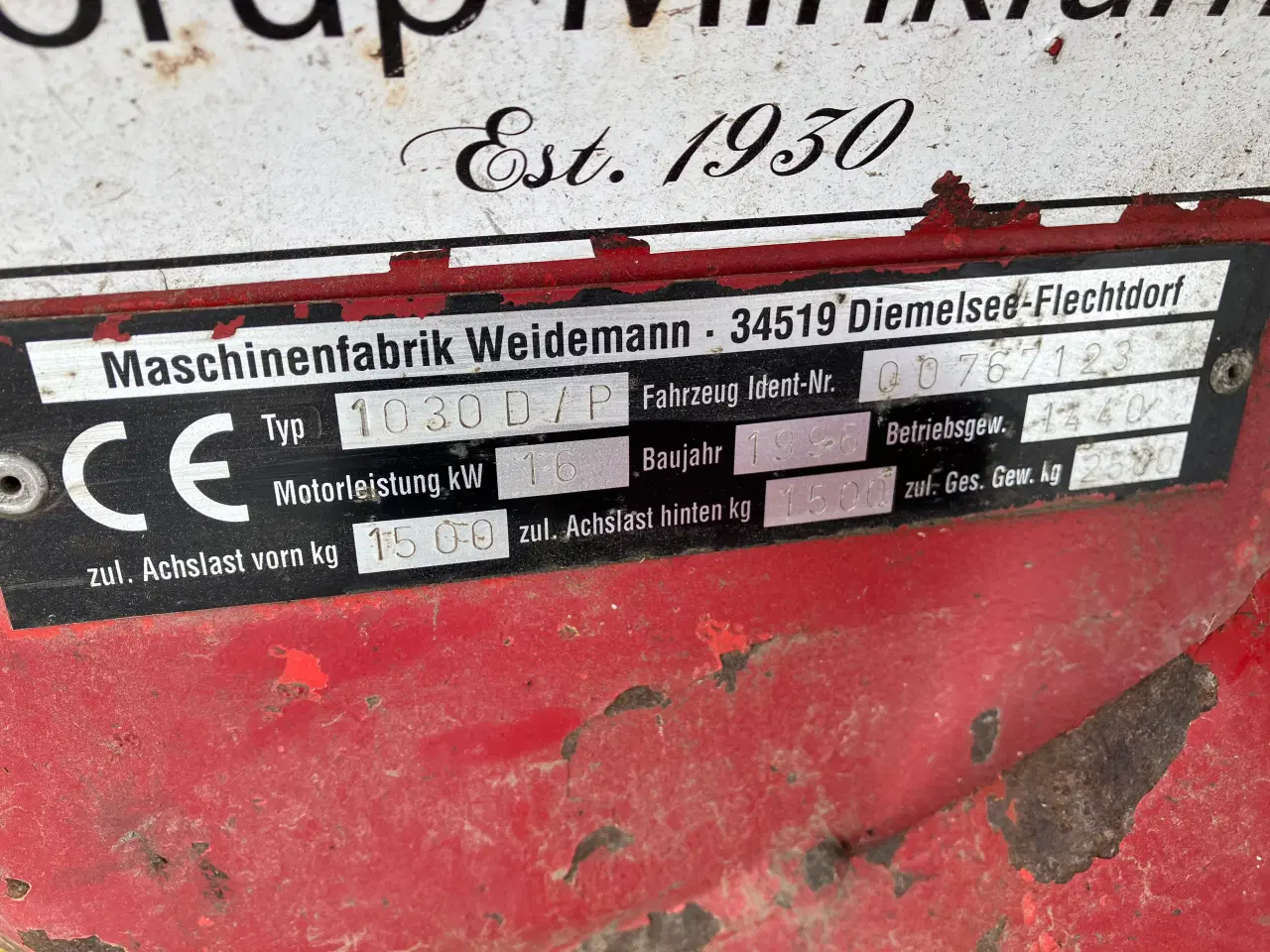 Billede 3 - Weidemann 1030 D/P.