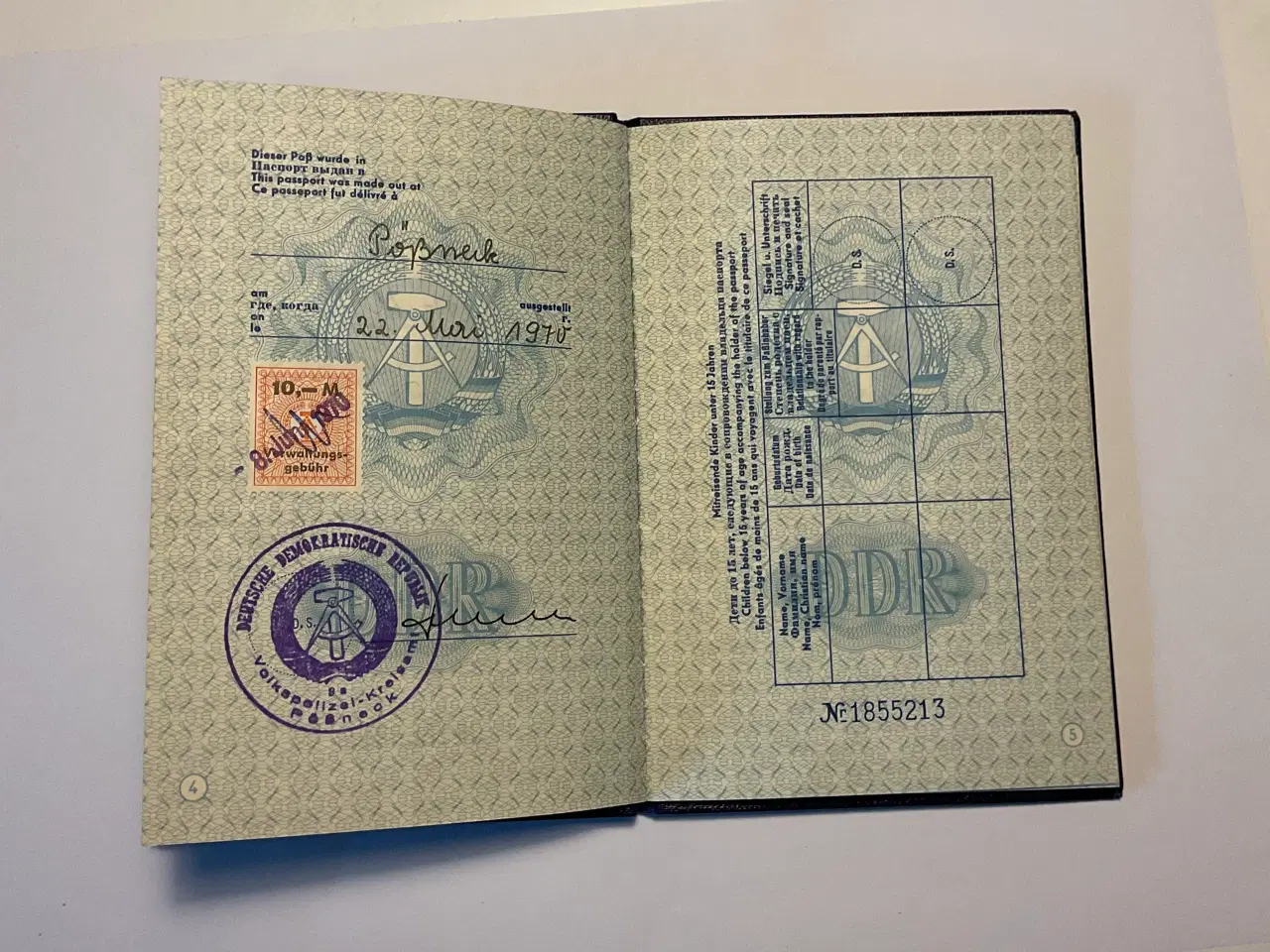 Billede 4 - DDR pas fra det tidligere Østtyskland