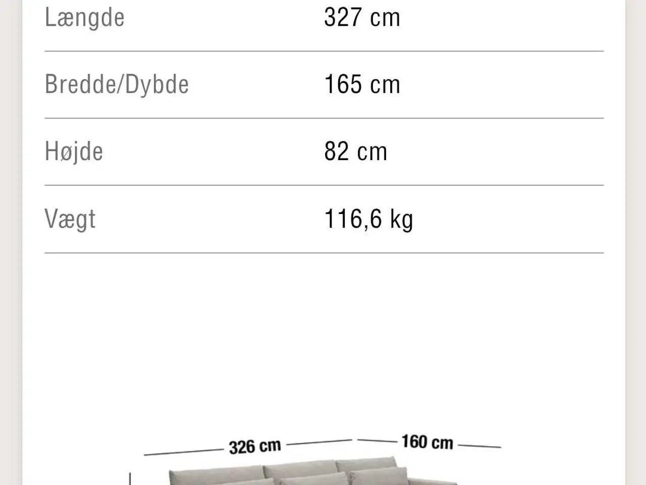 Billede 2 - Sofa med chaiselong 