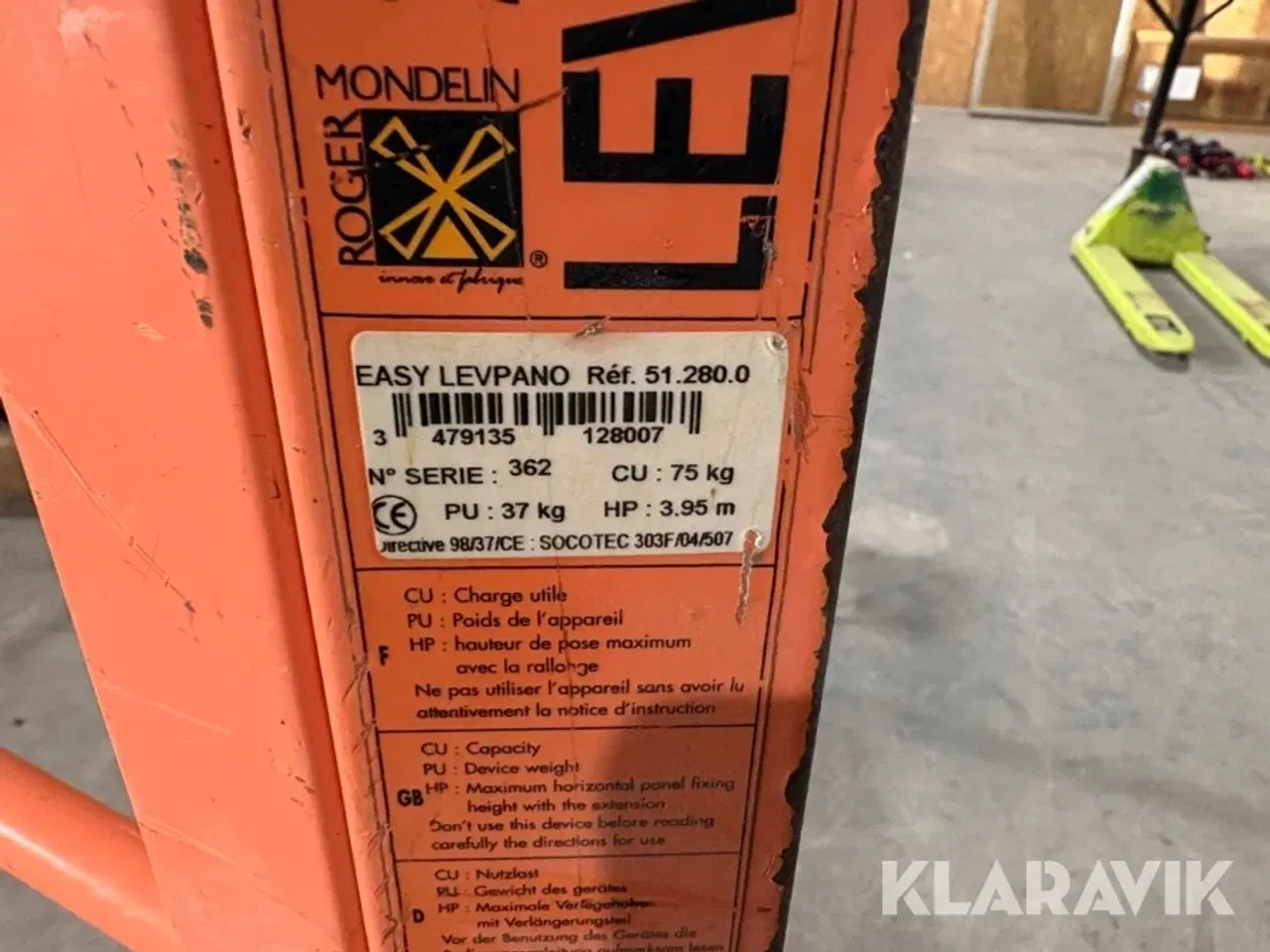 Billede 4 - Gipspladehejs Roger Modelin Easy Levpano