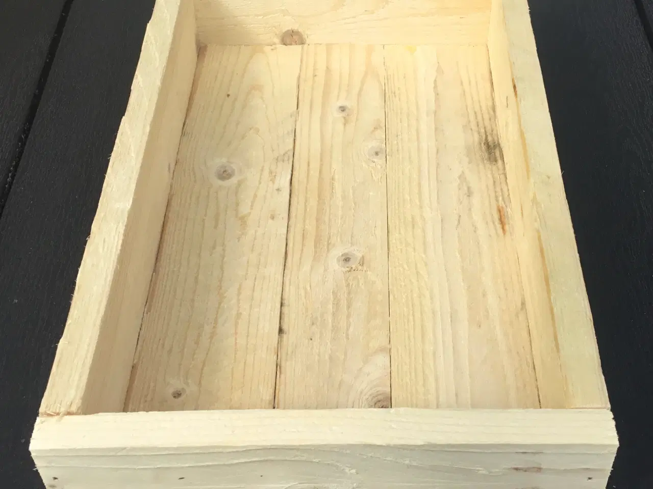 Billede 2 - Træ kasse / bakke genbrugstræ fyr 40,1 x 24,9