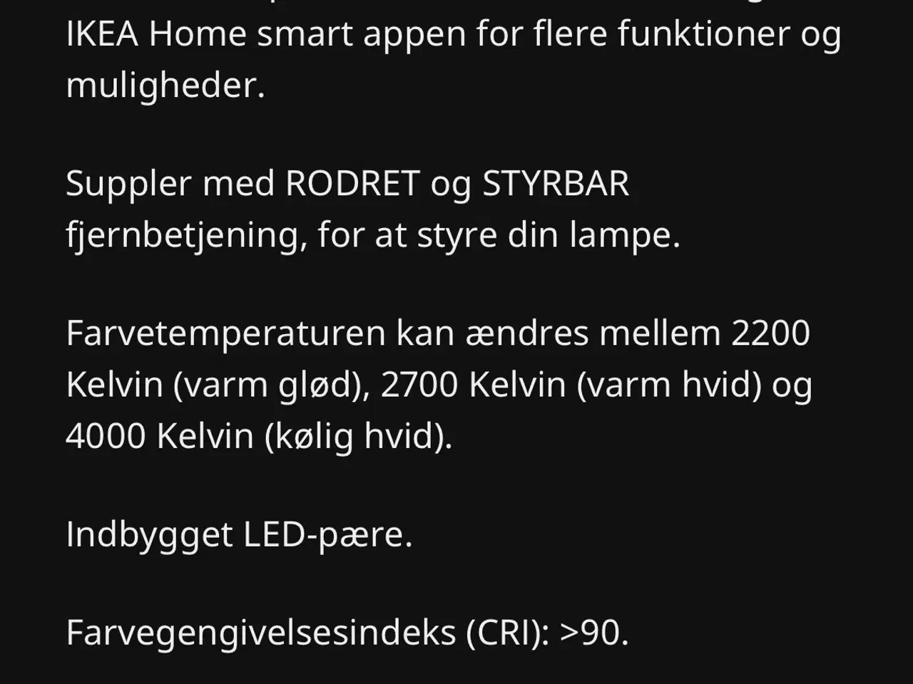 Billede 9 - IKEA NYMÅNE smart loftlampe + orig. fjernbetjening