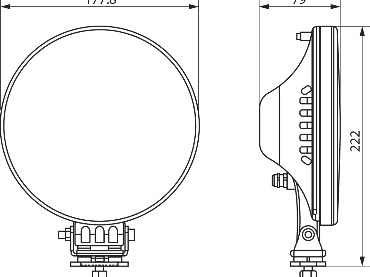 Billede 2 - LED Fjernlygte Ø178 - HC Cargo 172059
