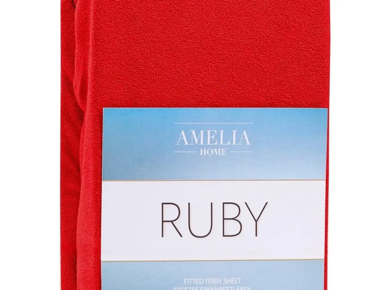 Billede 5 - AmeliaHome RUBY faconlagen i frotté – rød, 120–140×200 cm