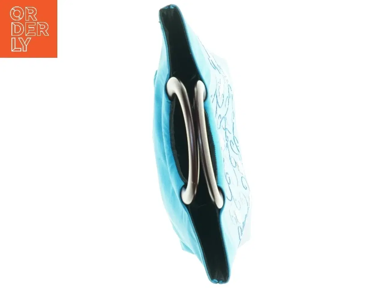 Billede 3 - Blå håndtaske med dekoration (str. 31 x 31 cm)