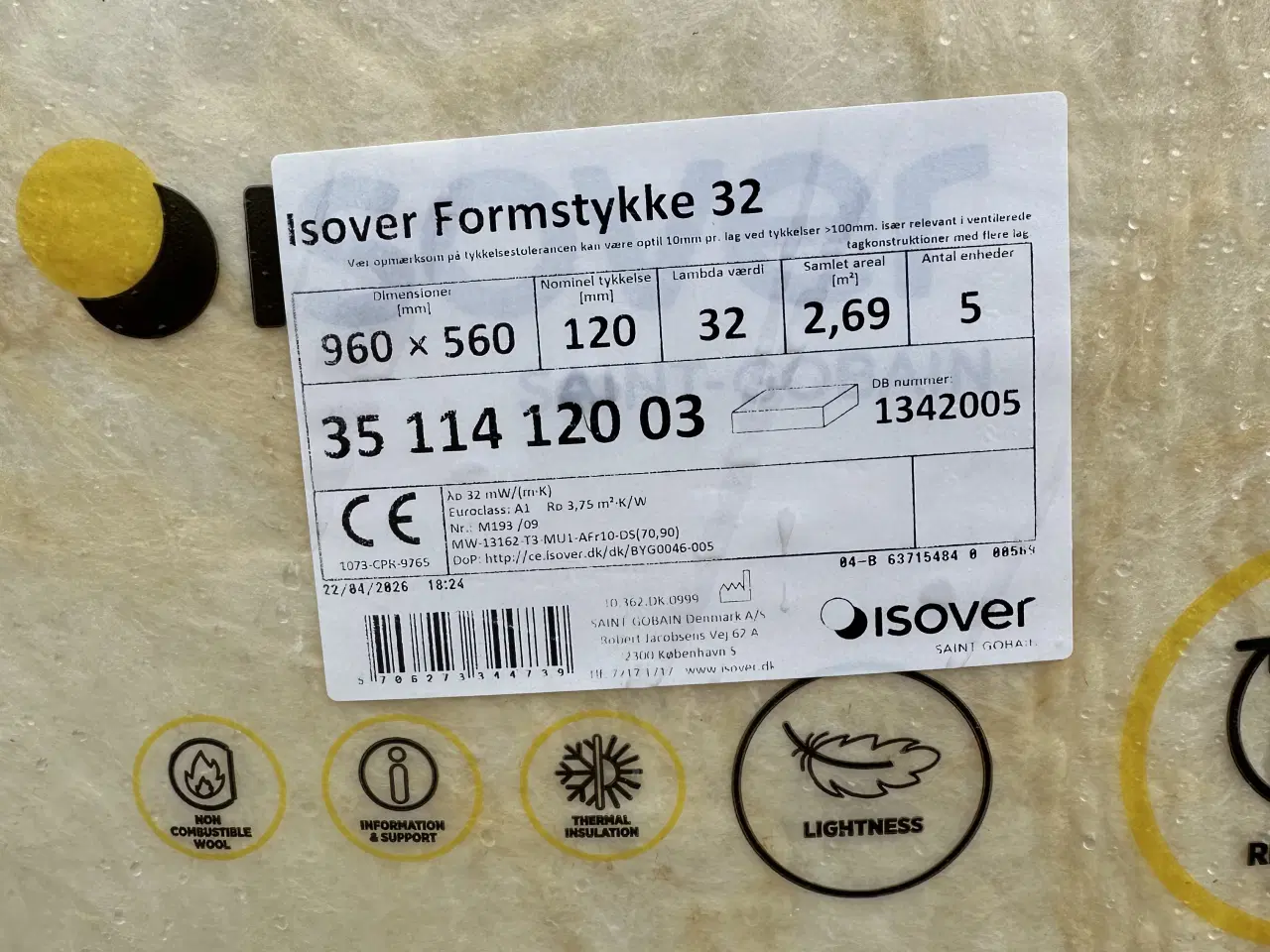 Billede 1 - Isover 32. 120mm