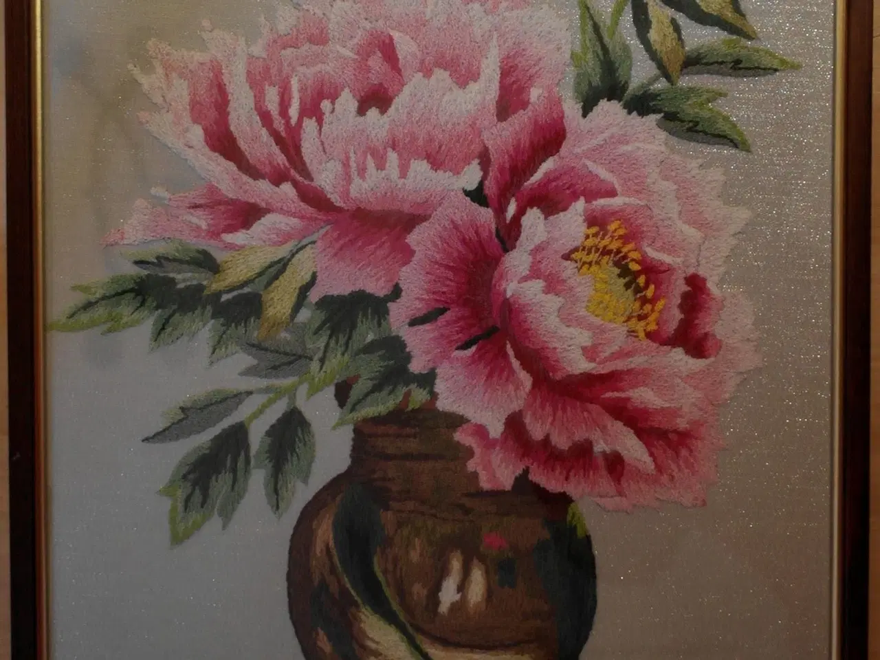 Billede 1 - Billede Vase Med Blomster.