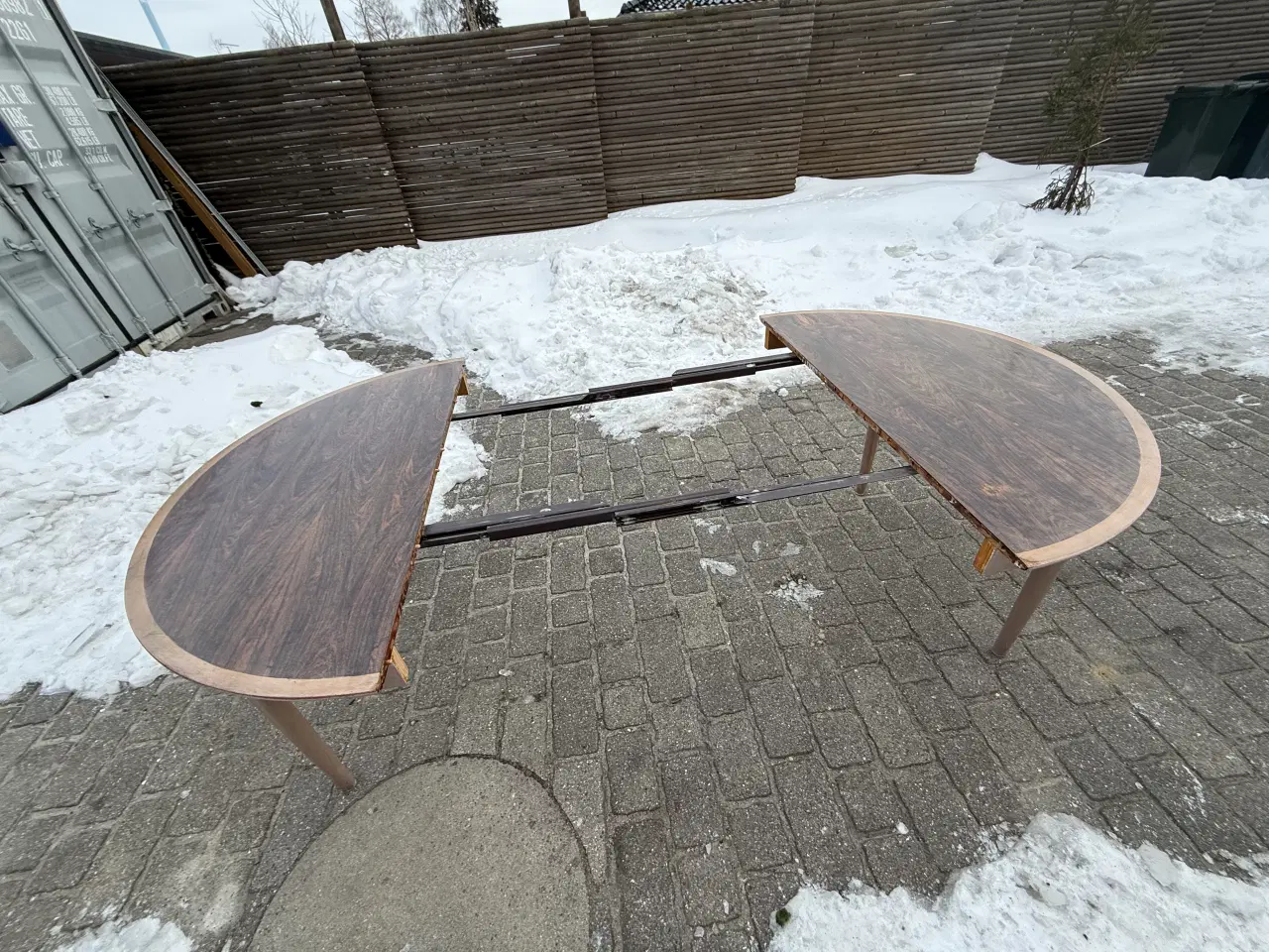 Billede 2 - Retro palisander spisebord med udtræk Og 2 plader