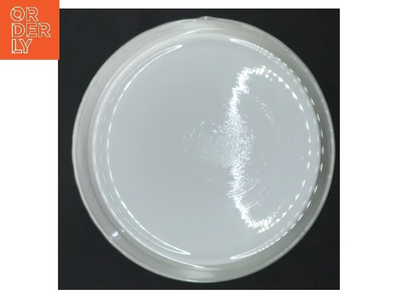 Billede 3 - Hvid skål i glas holmegaard (str. Ø 17 cm)