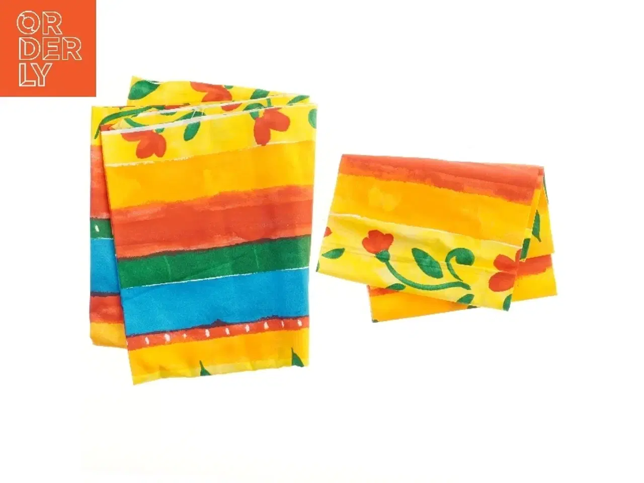 Billede 1 - Nyt stof i friske farver (str. 140x25 & 142x222 cm)