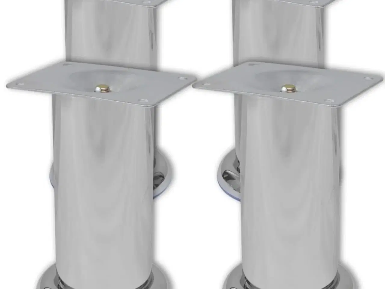 Billede 2 - Runde sofaben i krom 8 stk. 120 mm