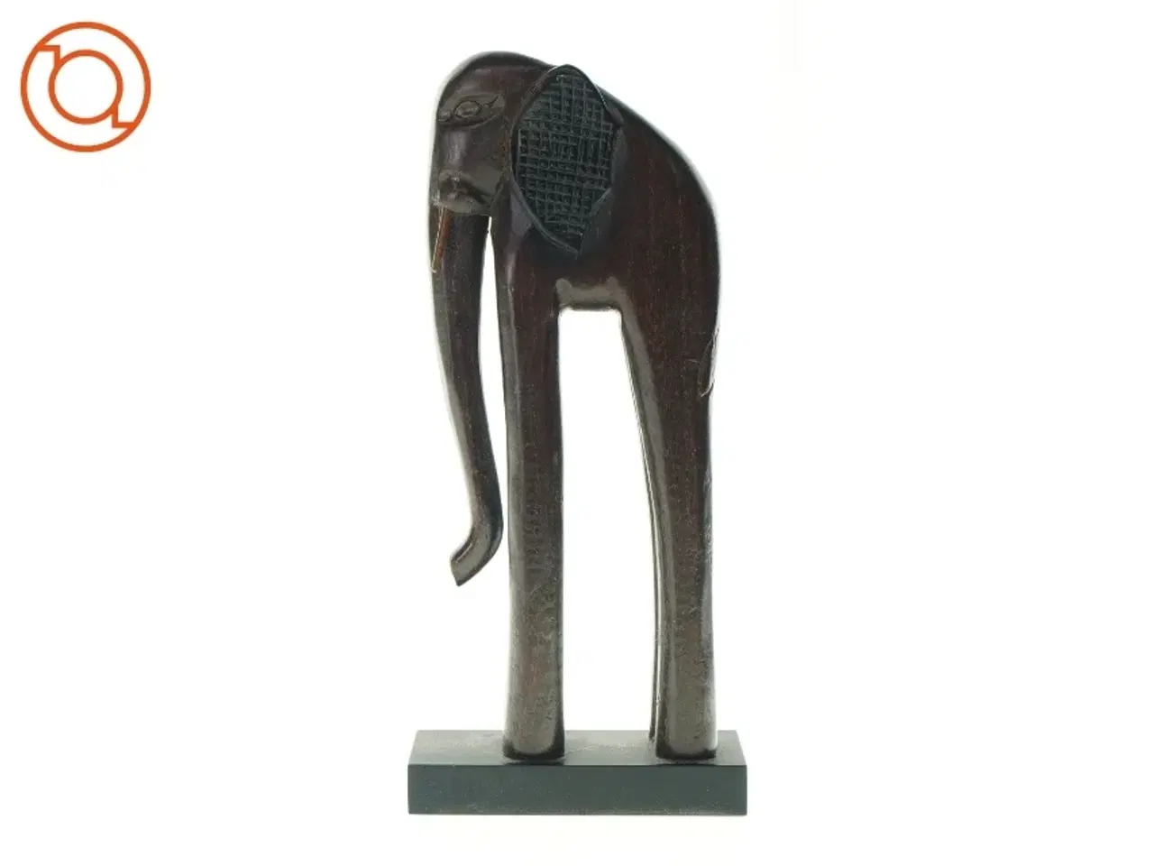 Billede 1 - Dekorativ elefantfigur (str. LBH:16,5x9x37cm)