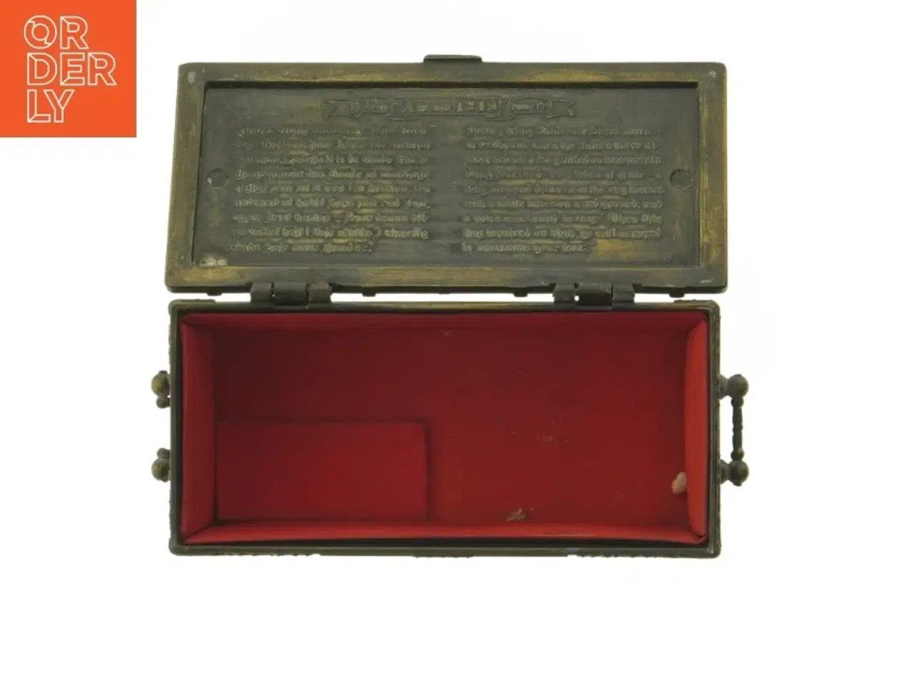 Billede 2 - Dekorativ metalæske (str. 19x9,5 cm)