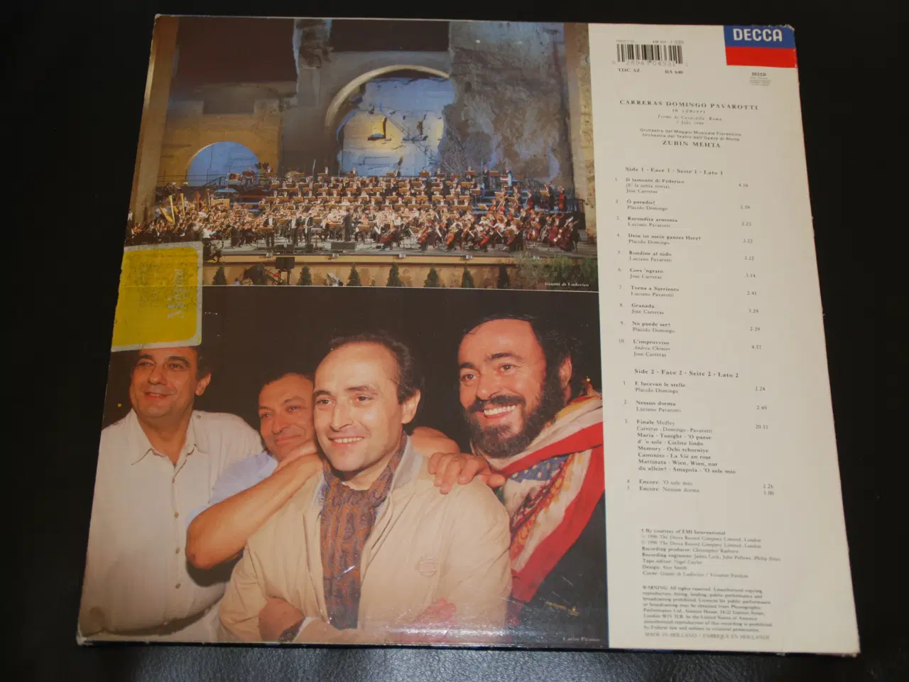 Billede 2 - lp - Carreas Domingo Pavarotti