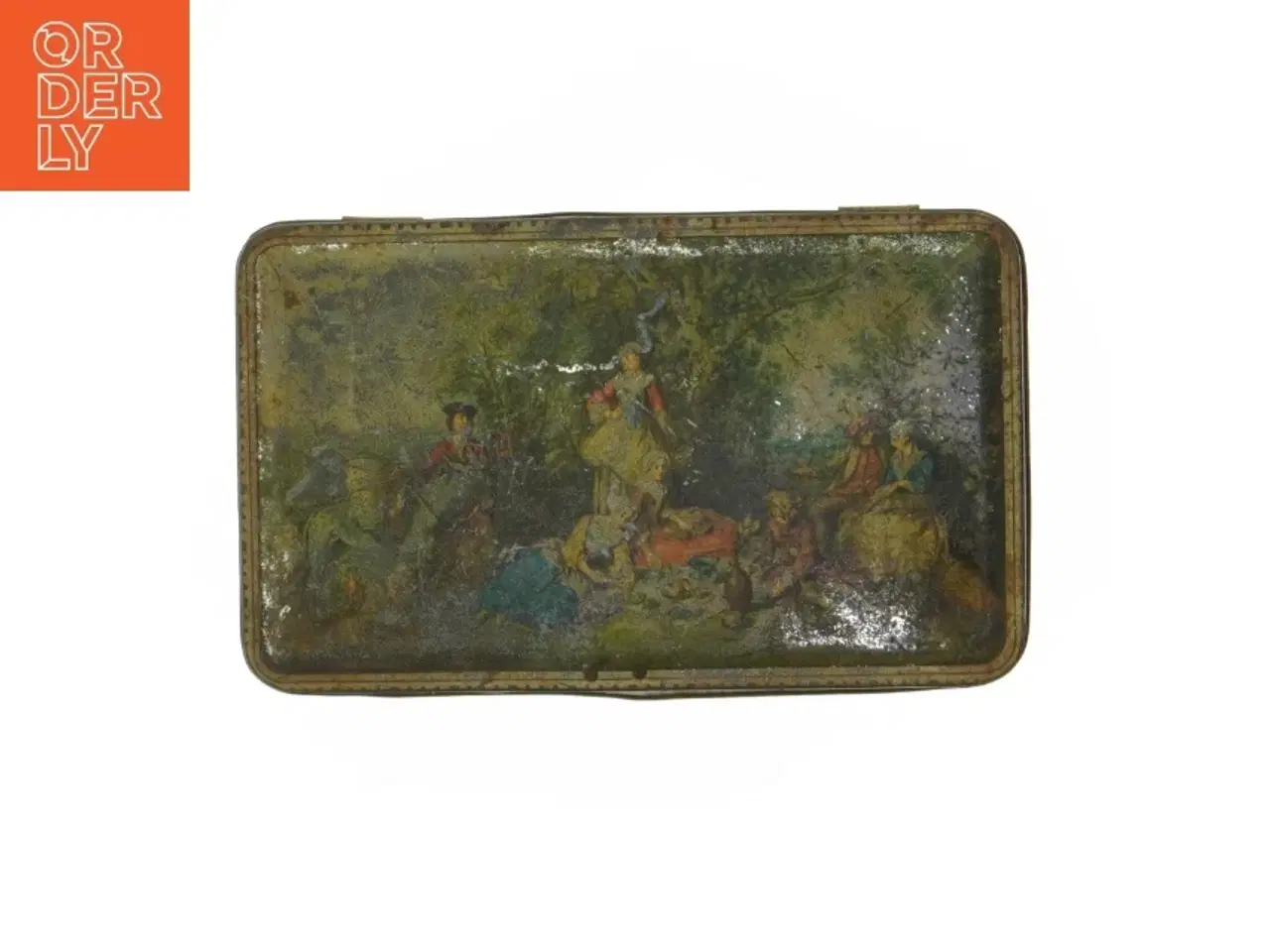 Billede 5 - Antik metalæske (str. 20x12,5 cm)