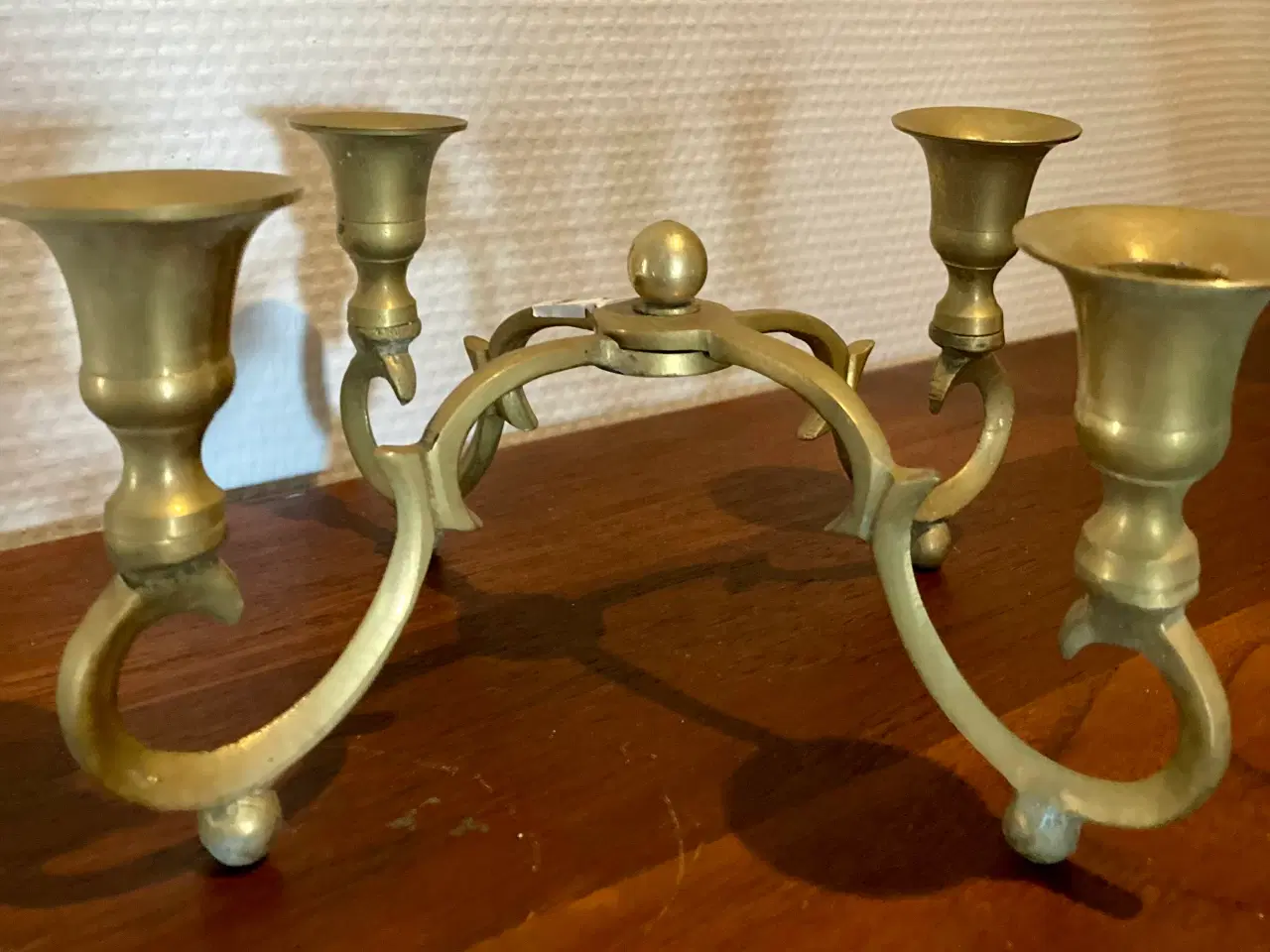 Billede 2 - 2 stk. Vintage 4-armet messing lysestager