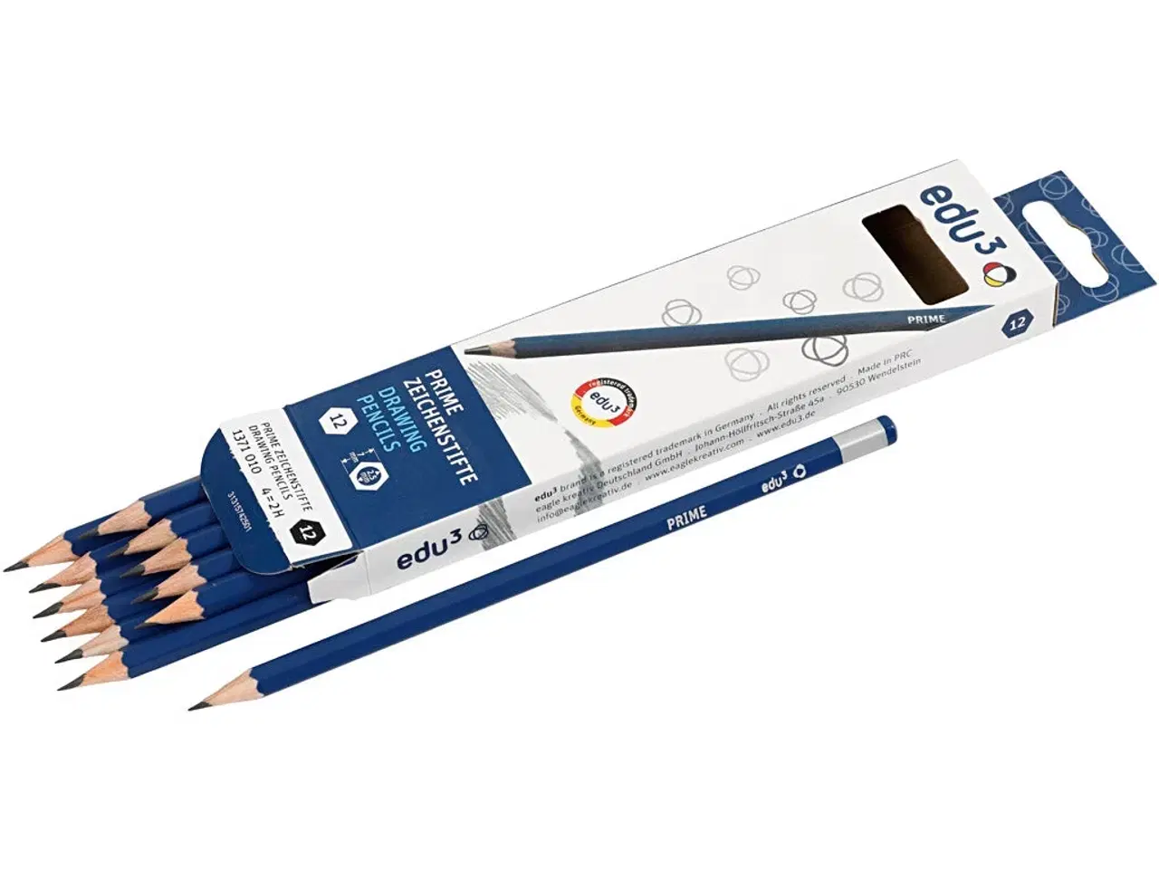 Billede 1 - edu Tegneblyanter 2H - 12 stk. til præcise tegninger