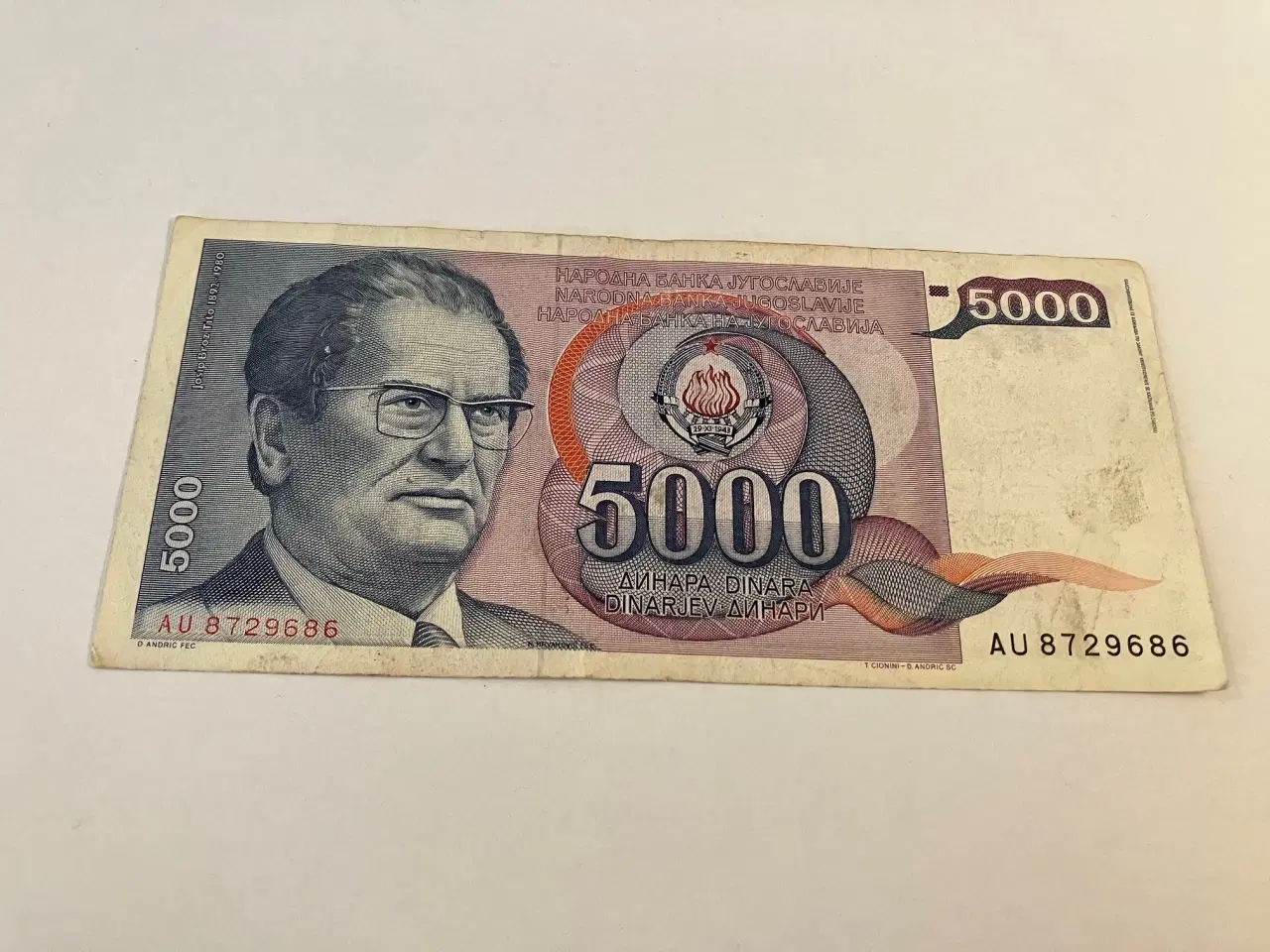 Billede 1 - 5000 Dinara Yugoslavia