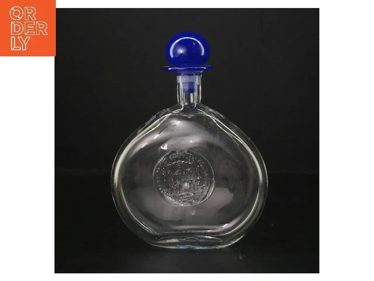 Billede 1 - Rund karaffel med blå prop (str. 19 cm)