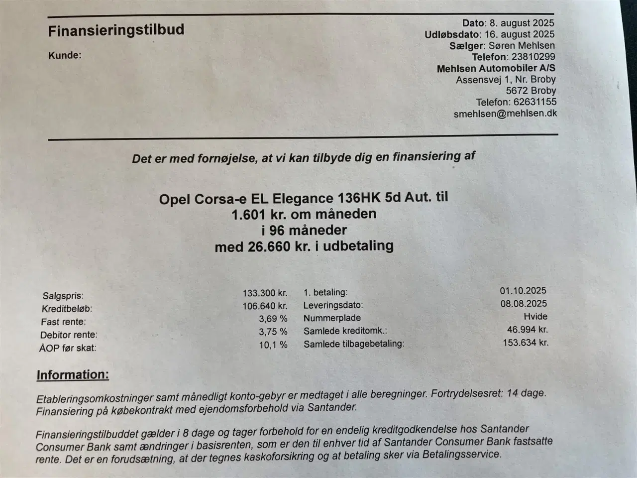 Billede 4 - Opel Corsa-e EL Edition 136HK 5d Aut.