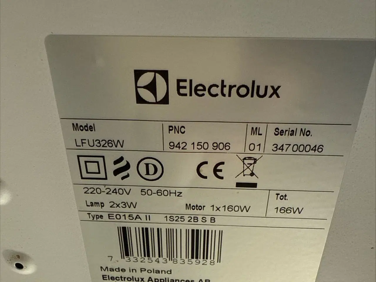 Billede 1 - Væghængt emhætte 