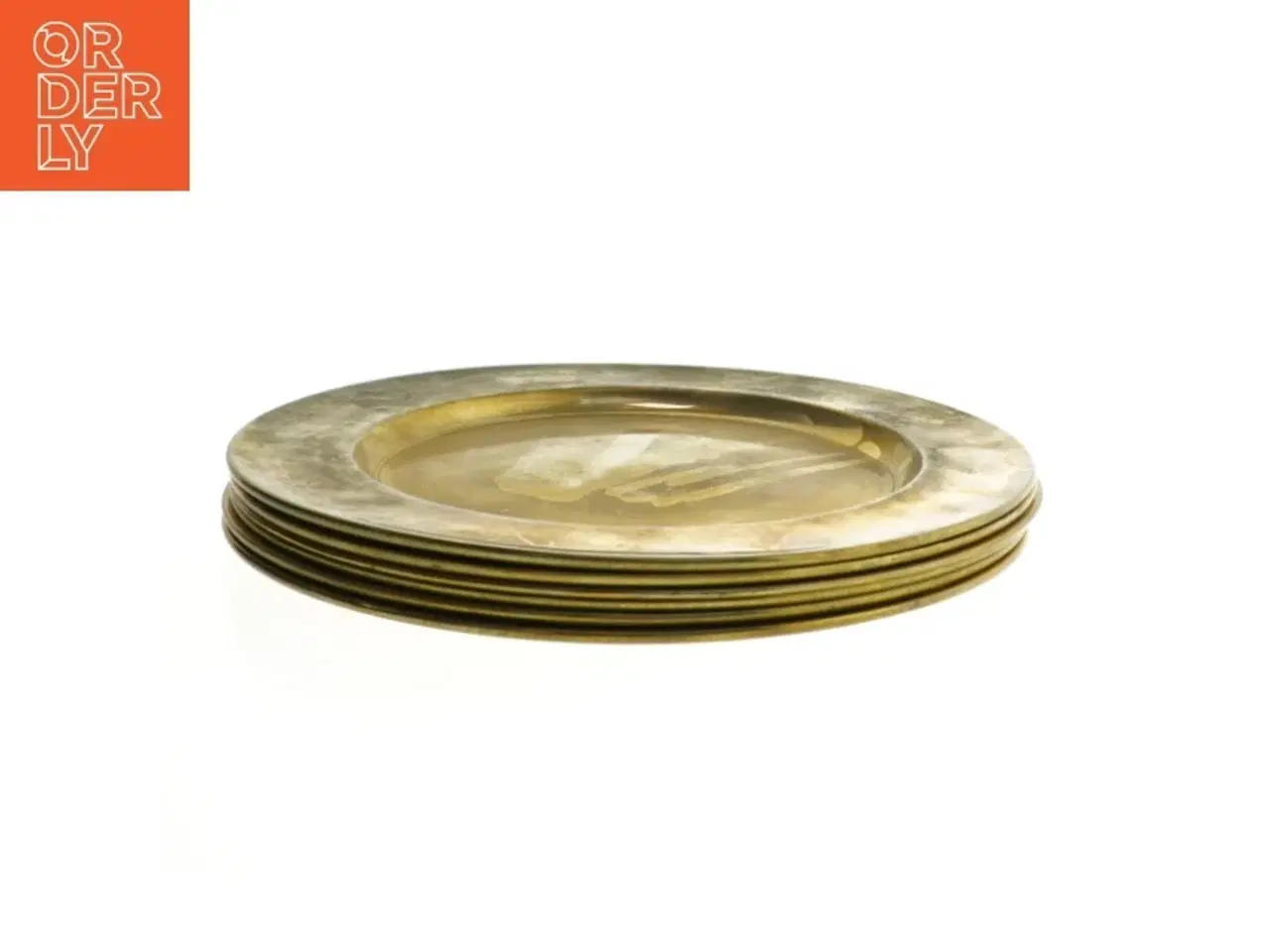 Billede 1 - Guldfarvede tallerkener (str. Ø 28 cm)