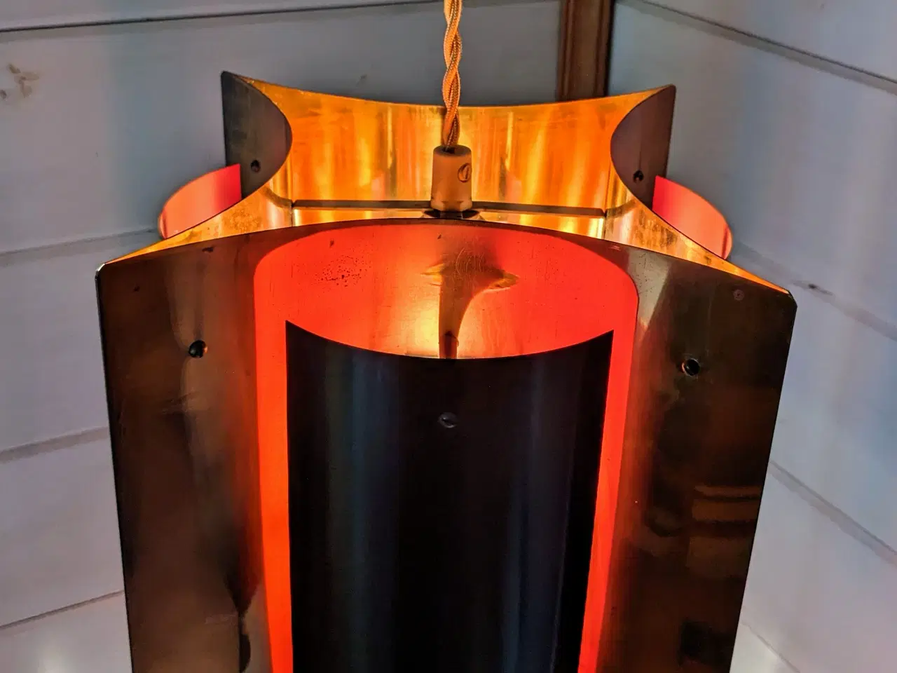 Billede 2 - Kobber loftslampe i moderne design.