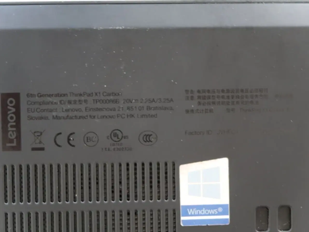 Billede 9 - Bærbar computer LENOVO X1 Carbon 6th Gen.