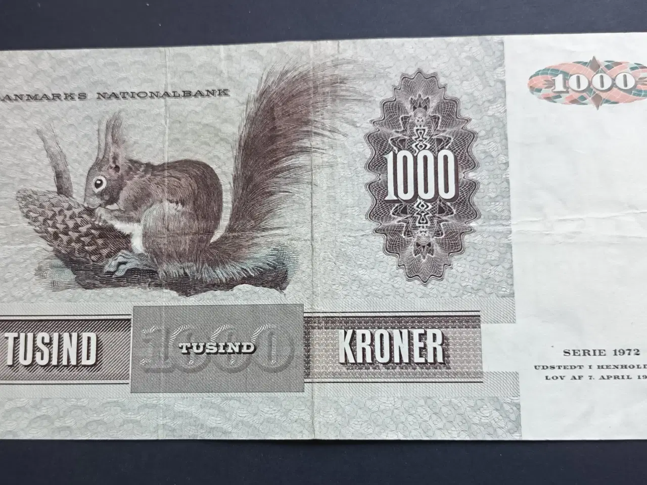 Billede 2 - Danmark 1000 kr seddel 1980
