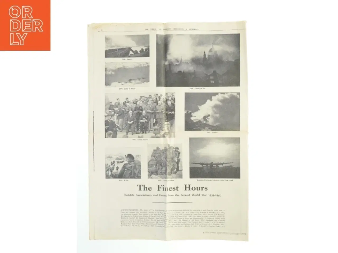 Billede 2 - Gammel avis 'The Times - Churchill: A Memorial' (str. 60 x. 44 cm)