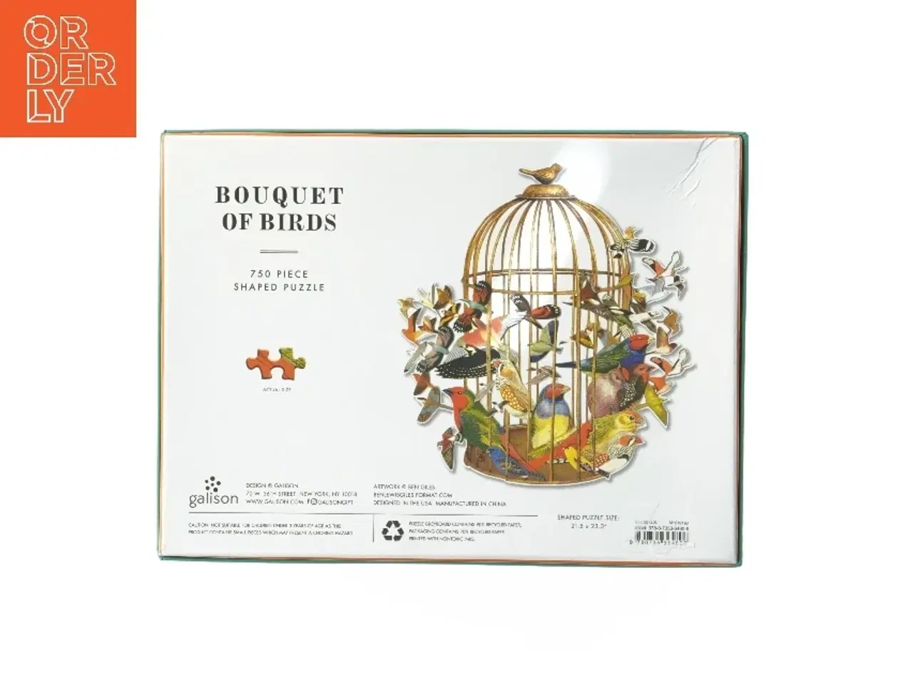 Billede 3 - Bouquet of Birds puslespil, 750 brikker fra Galison (str. 21,5x23,3 cm)