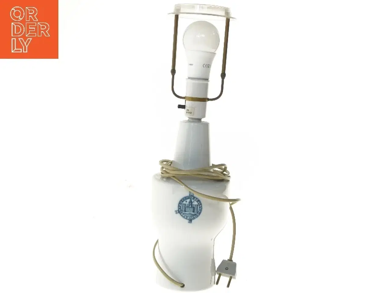 Billede 3 - Bordlampe med porcelænsfod fra Royal Copenhagen (str. 45 cm)