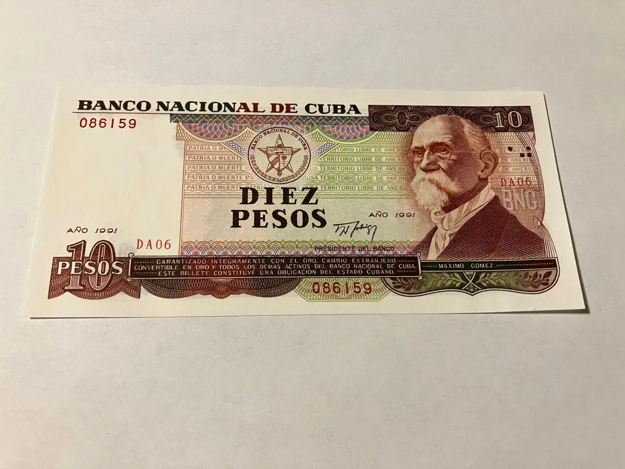 Billede 1 - 10 Pesos Cuba 1991
