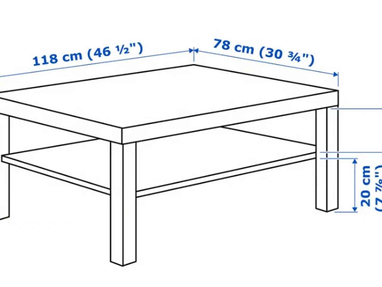 Billede 4 - Ikea sortbrunt Lack sofabord