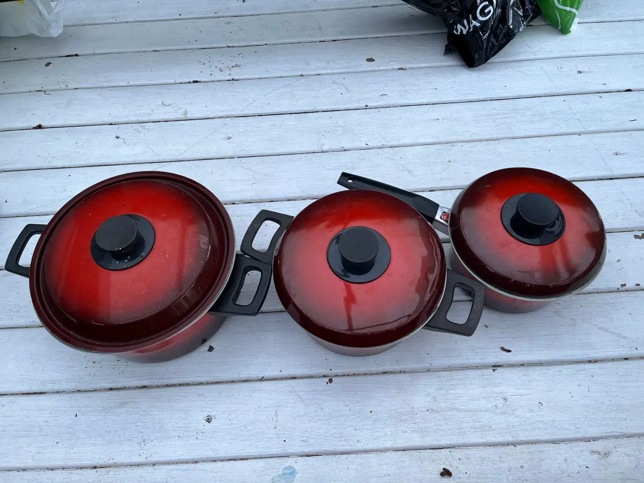 Billede 1 - Retro grydesæt. Giv bud.