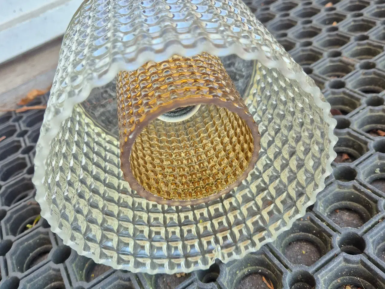 Billede 13 - Retrolampe i glas og teak