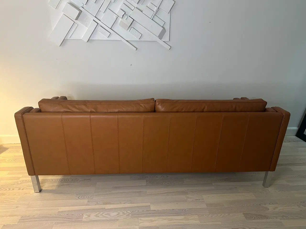 Billede 2 - Lædersofa i cognac farve