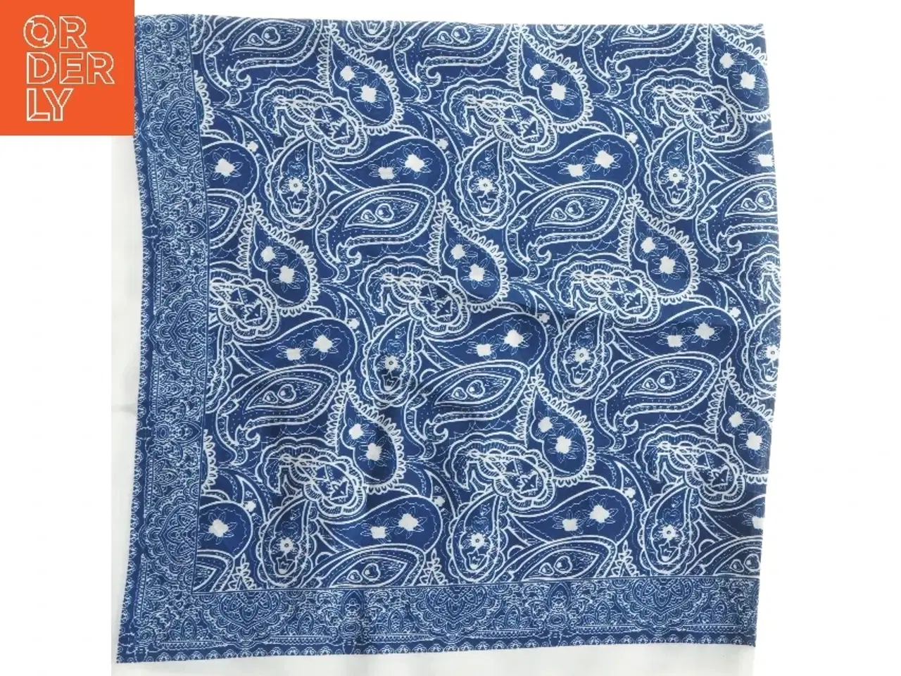 Billede 3 - Blåt paisley tørklæde (str. 68x68 cm)