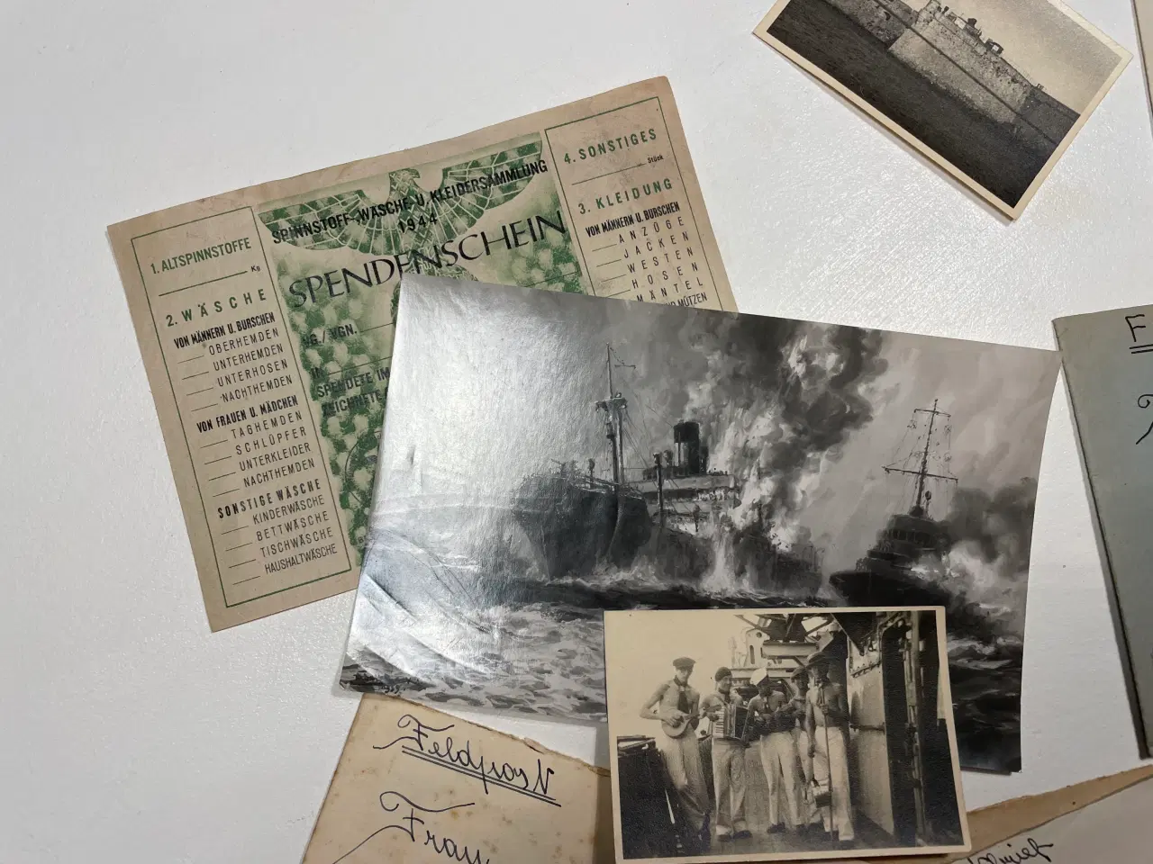Billede 2 - Feldpostbreve tysk matros Kriegsmarine + fotos
