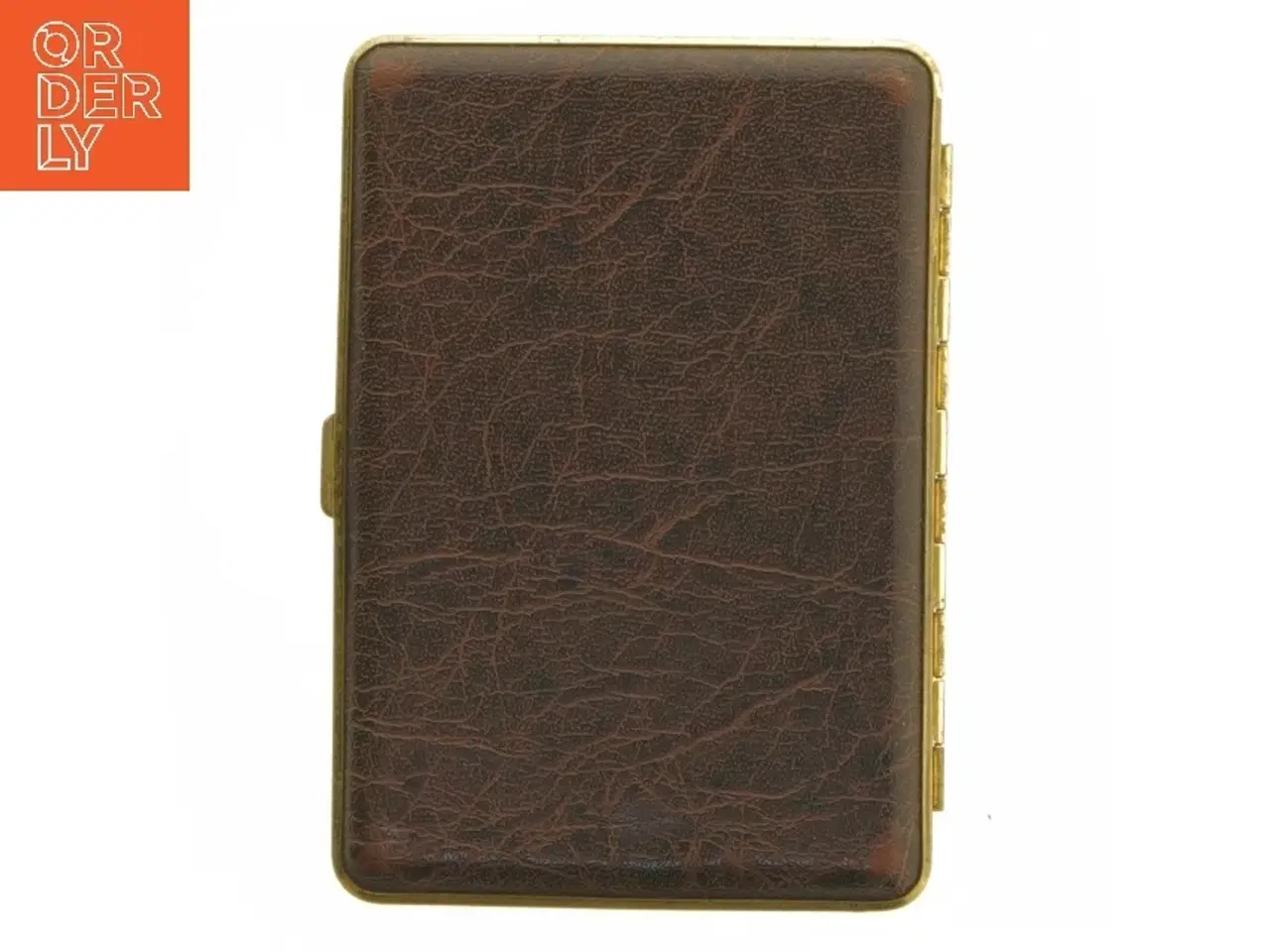 Billede 1 - Vintage cigaretetui i brun læder (str. 13x9 cm)