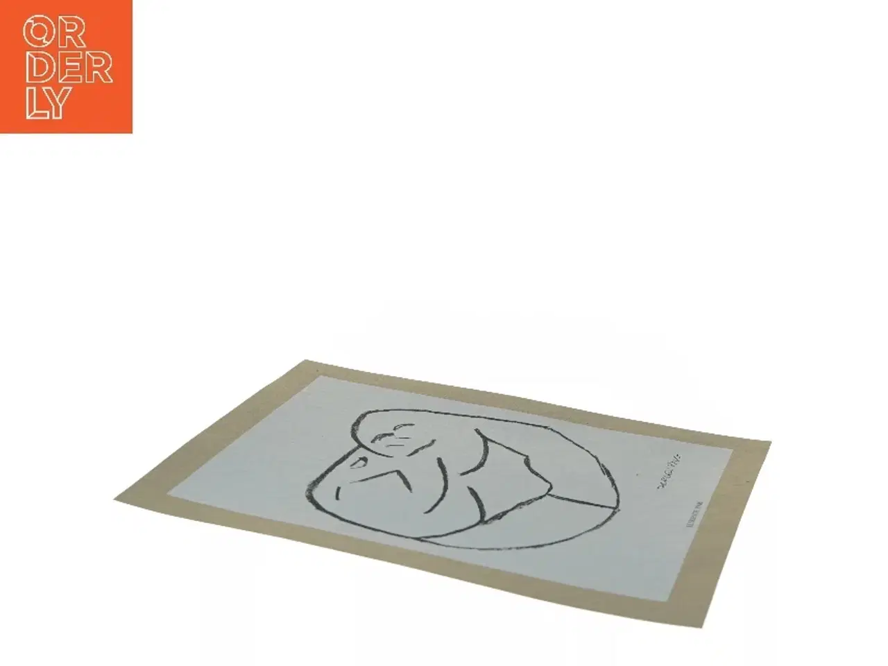 Billede 3 - Kunsttryk af elskende par fra Jørgen Ryg (str. 30,5x24 cm)