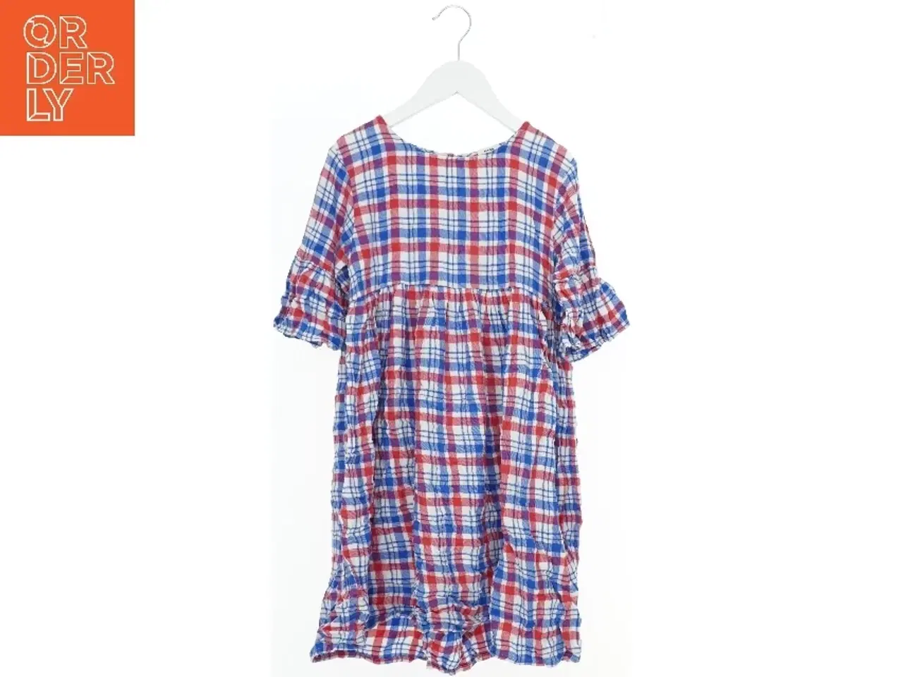 Billede 1 - Ternet kjole med korte ærmer fra Mads Nørgaard (str. 140)