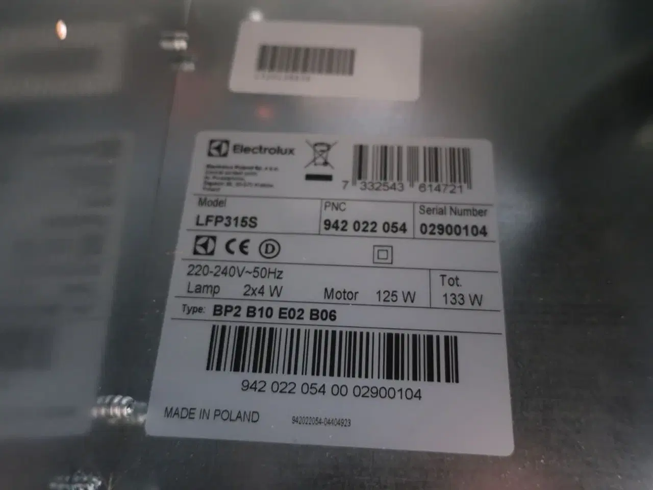 Billede 6 - Emhætte ELECTROLUX LFP315S